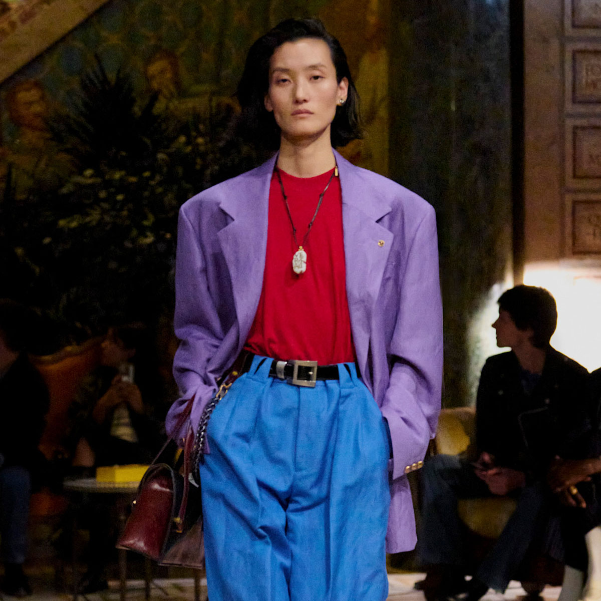 Clashing colors on the Versace spring 2026 runway