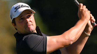 Peter Uihlein takes a shot during the 2023 LIV Golf Adelaide event