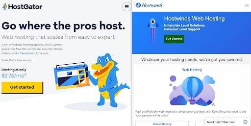 HostGator vs Hostwinds