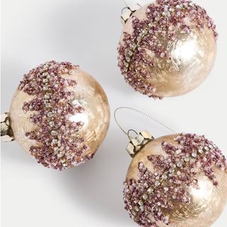 bead embellished baubles