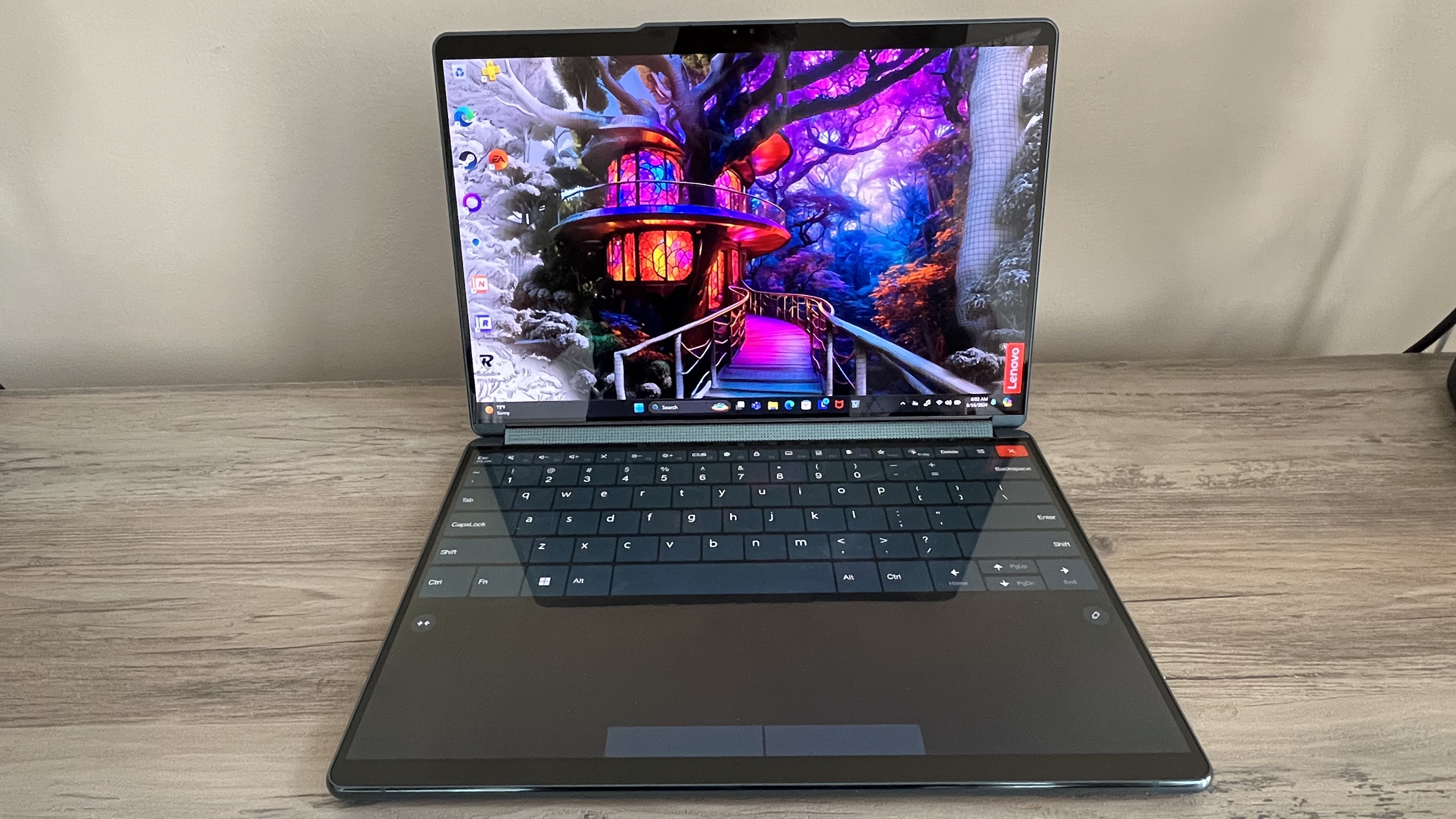 Lenovo Yoga Book 9i in laptop mode