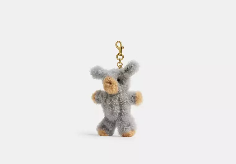 Carroty Bag Charm in Shearling
