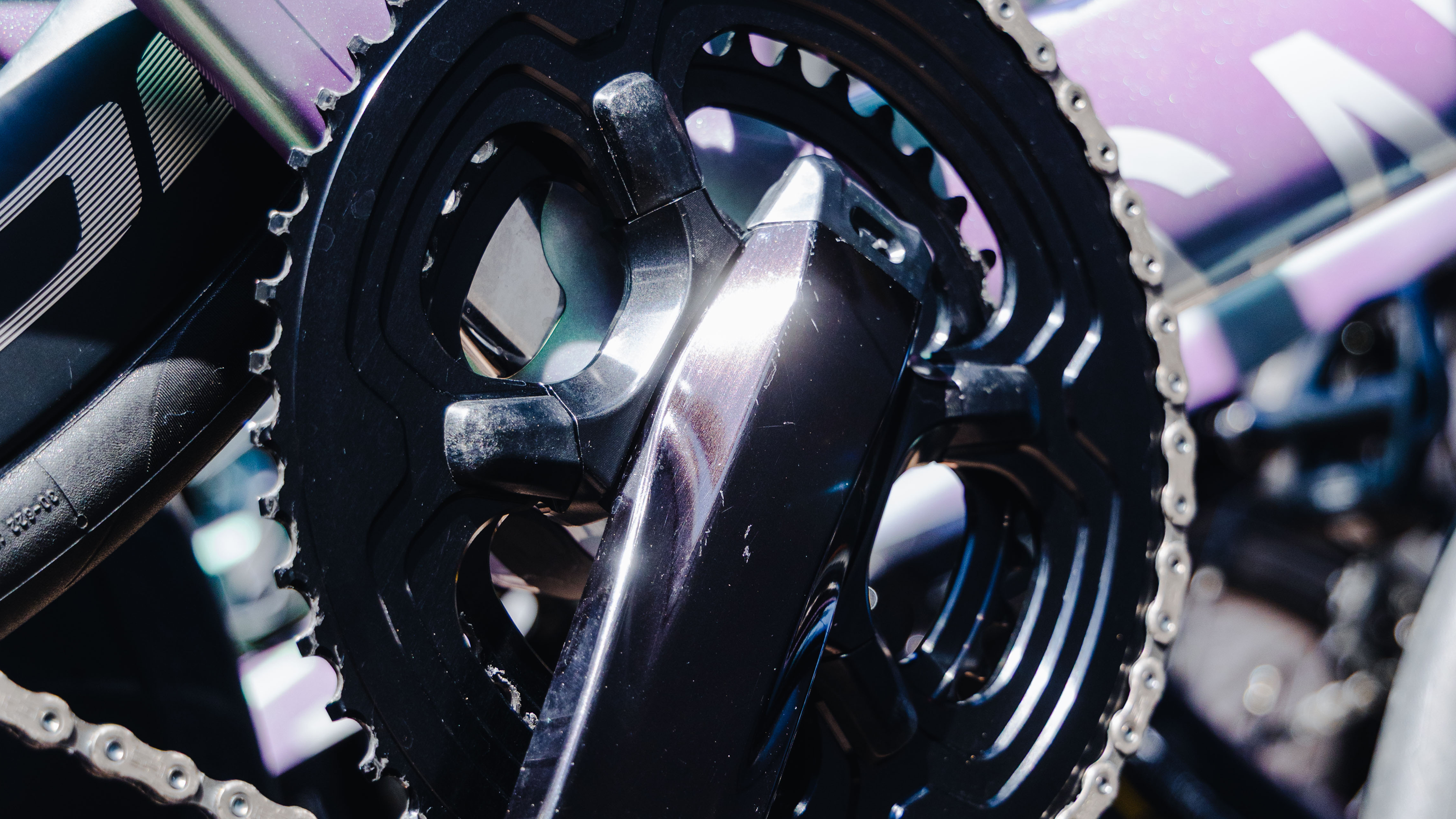 Close up of a new Dura-Ace groupset