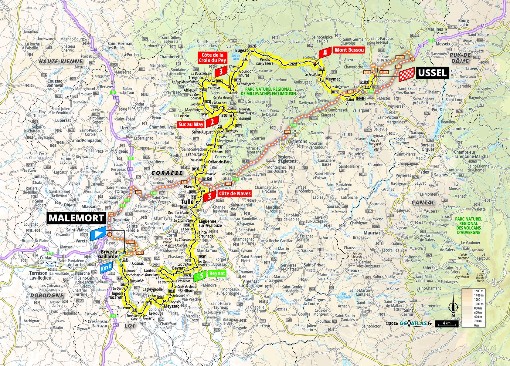 Route information for the 2026 Tour de France