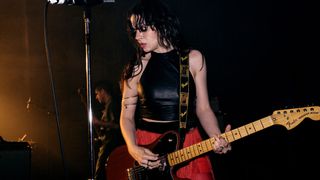 Le Butcherettes with the Vintera '70s Telecaster Deluxe in Mocha