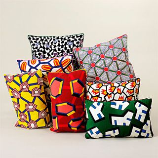 colourful cushion with white baqckground