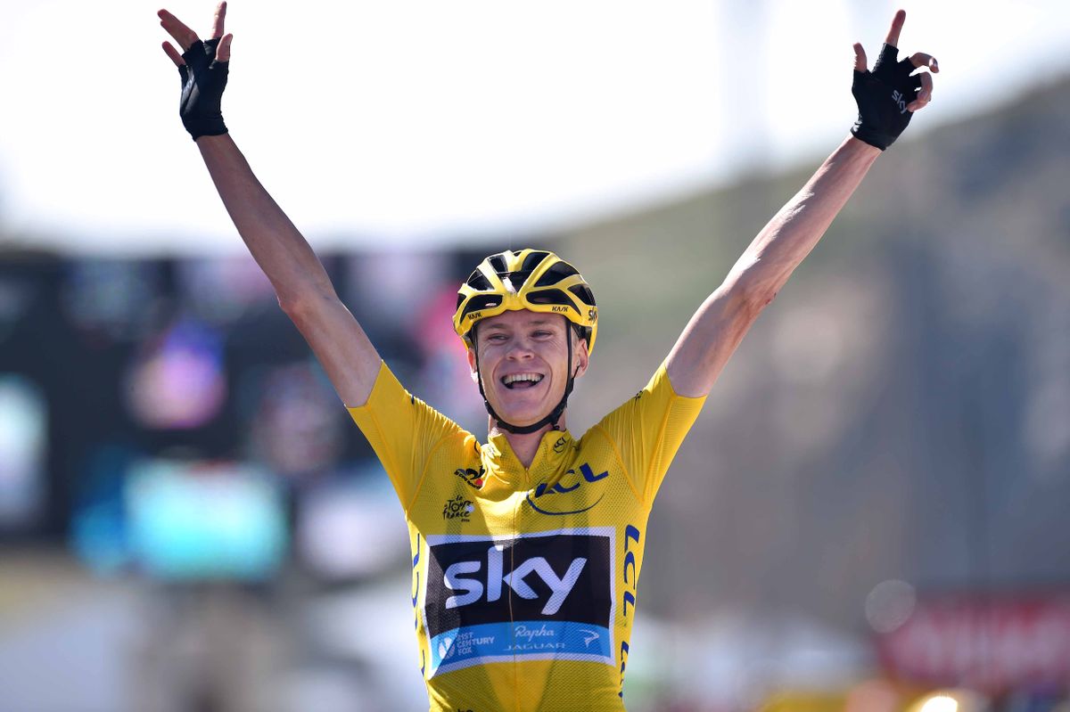 Chris Froome (Sky) wins stage 10