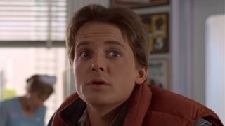 Michael J. Fox as Marty McFly in Back to the Future.