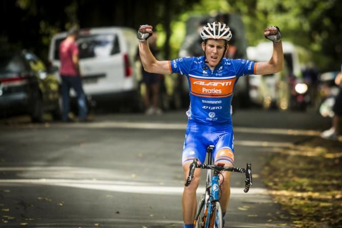 Mark O'Brien celebrates the win for Avanti