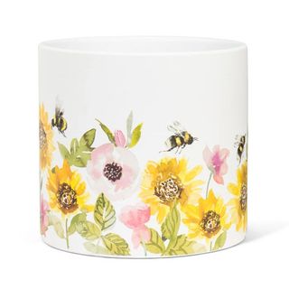 Large Sunflowers & Bees Planter