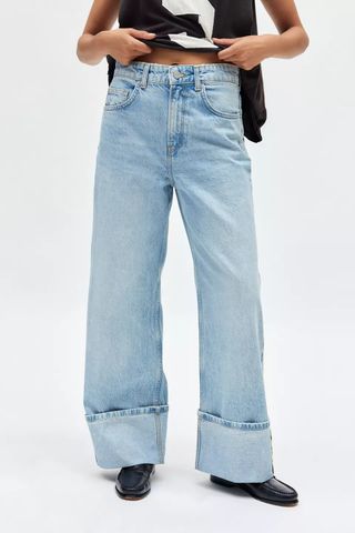 BDG Thea Wide Leg Cuff Jeans