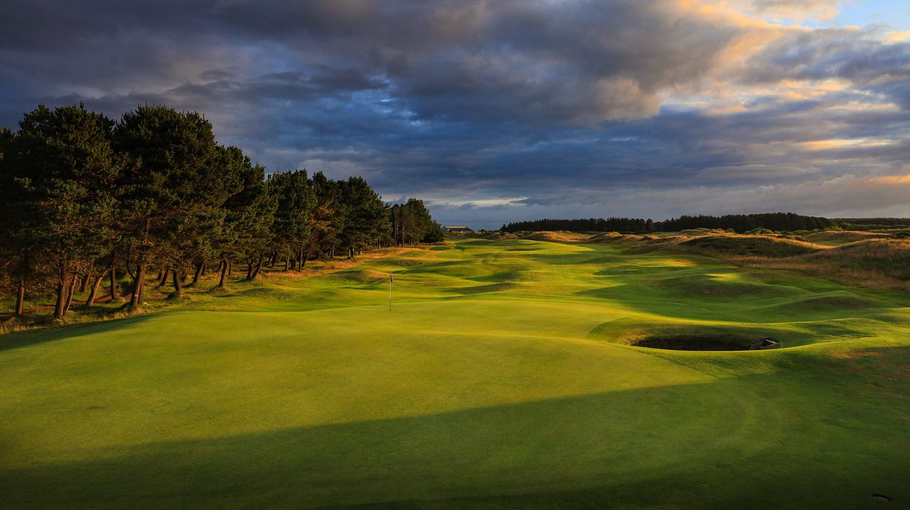 Dundonald Links 18th hole. Women&#039;s Scottish Open Live Stream