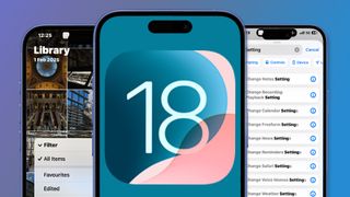 iOS 18.4 hero image with screen shots of new features 