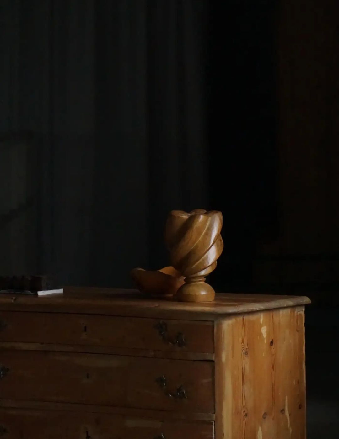 Mid-20th Century, Scandinavian Decorative Wooden Vase, 1960s.