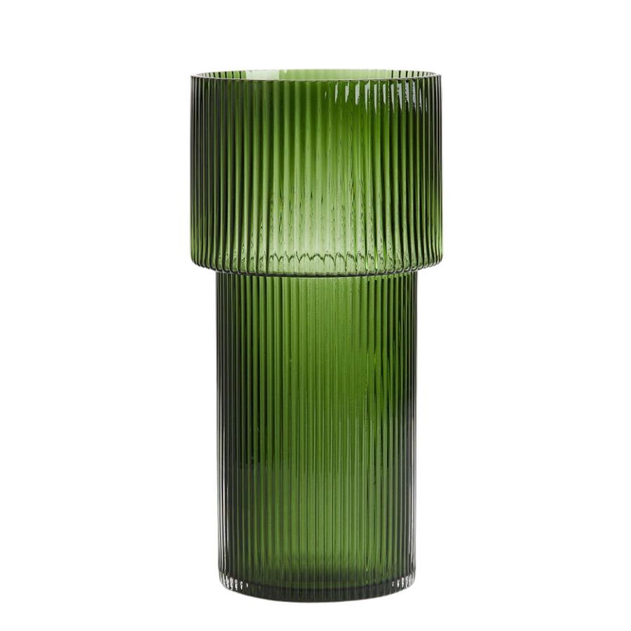 green glass vase