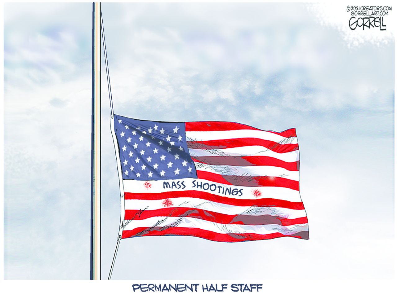 Editorial Cartoon U.S. atlanta boulder mass shootings&amp;amp;nbsp;