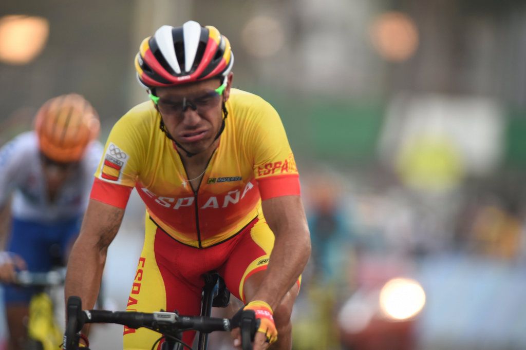 Joaquim Rodriguez (Spain) crosses the finish line for the final time in his career
