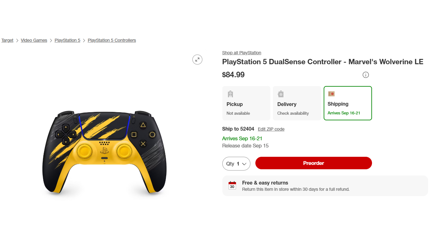 Marvel Wolverine DualSense