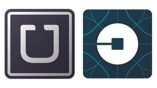 Uber logo (before and after)