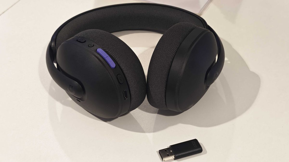 The Logitech G325 Lightspeed on a white table.