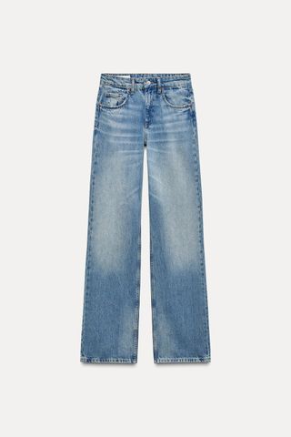 Full Length Trf Mid-Rise Wide Leg Jeans