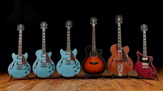 Some of D'Angelico's newly updated electric and acoustic guitars