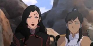 Asami on the left, and Korra on the right