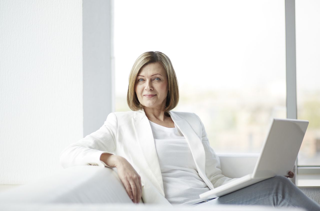 Woman with laptop