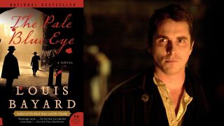 The Pale Blue Eye book cover and Christian Bale in the Prestige