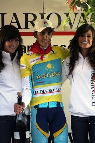Alberto Contador (Astana) continues to lead the overall classification.