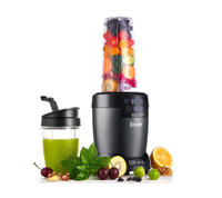 Jusseion Smoothie Blender | Save 31% | Amazon | 30 days return policy, 12-month warranty
Includes: 1200W Motor Base, blade assembly 35 oz and 18 oz cups (BPA free), sip and seal lid, seal lid, and owner's manual