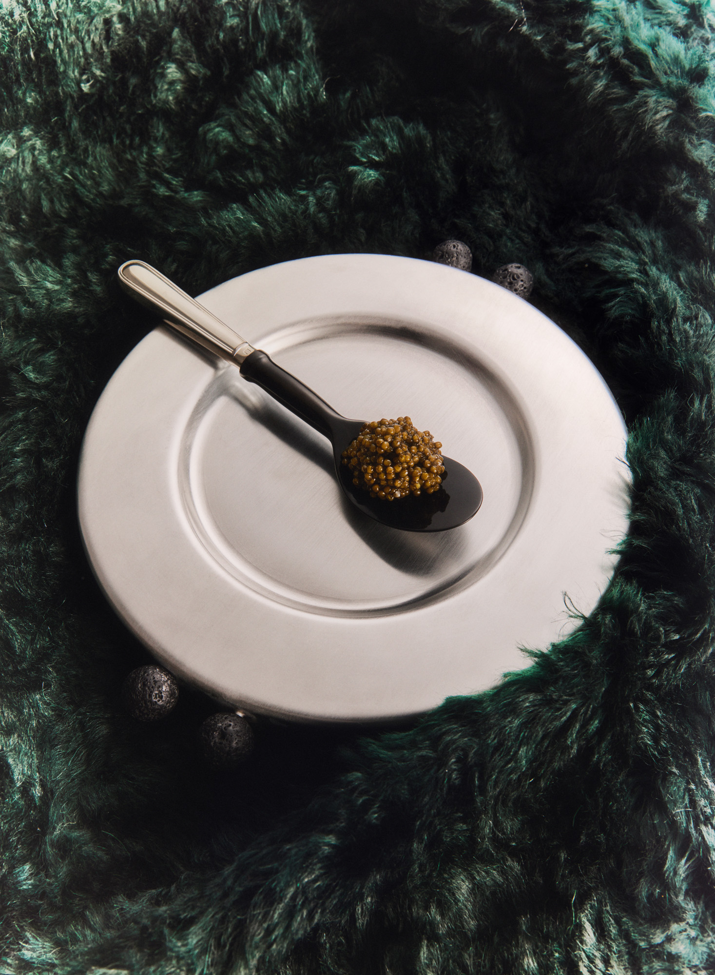 silvery tableware