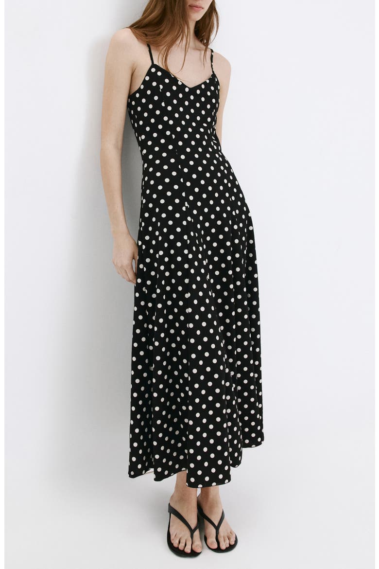 Dot Sleeveless Maxi Dress