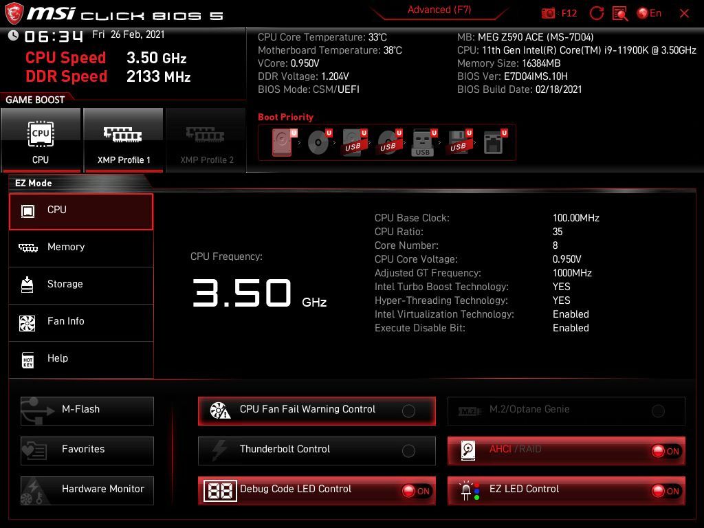 MSI MEG Z590 Ace