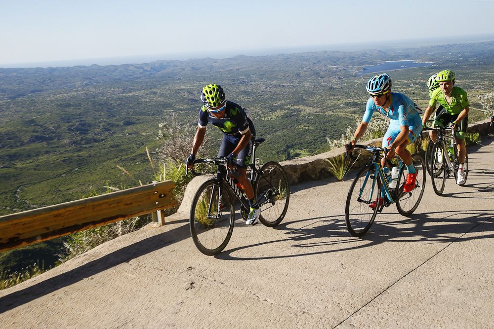 Nairo Quintana, Miguel Angel Benito Diez and Rafal Majka.