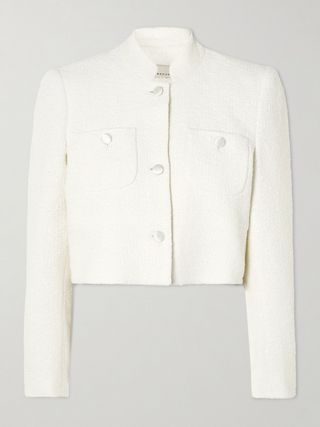 Raja Cropped Cotton-Tweed Jacket