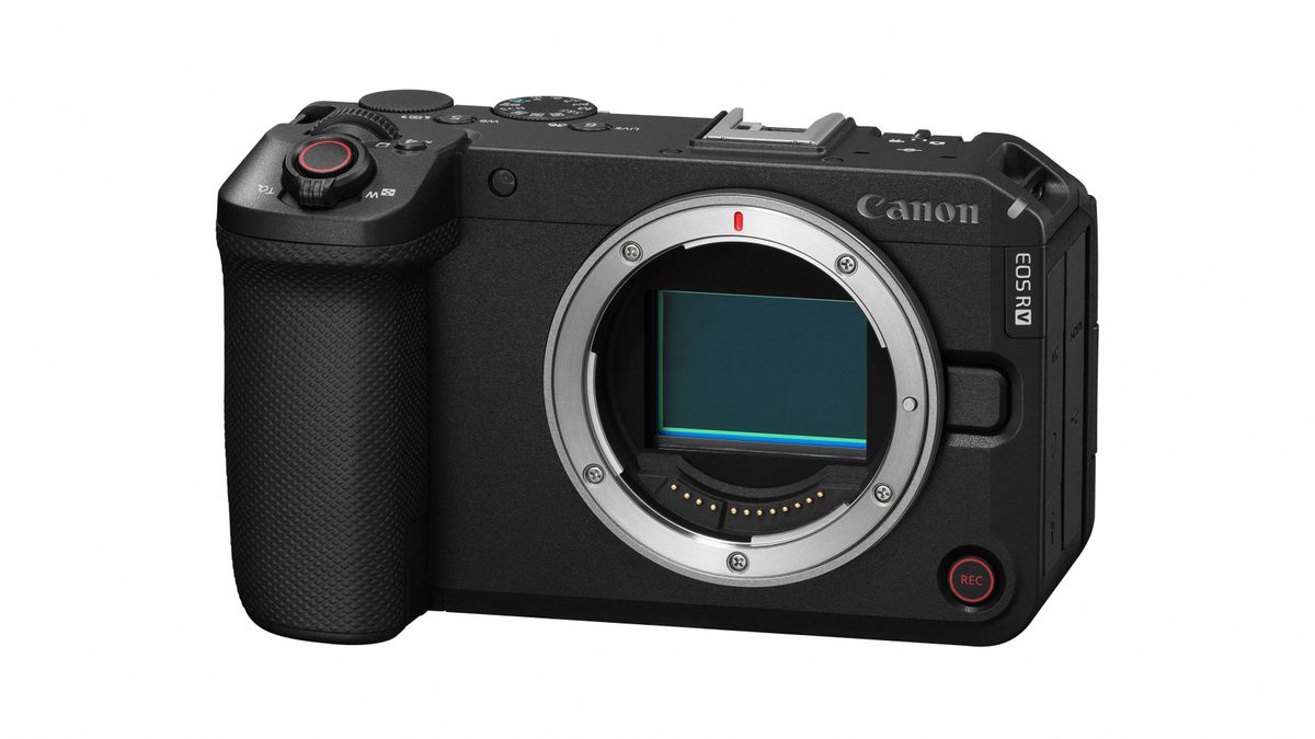 Canon EOS R6 V against a white background