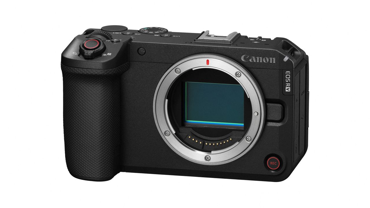 Canon EOS R6 V against a white background