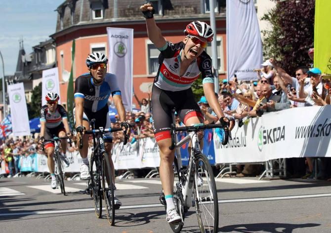 Bob Jungels (RadioShack-Leopard) wins the final stage of the Tour of Luxembourg.
