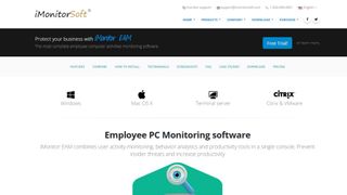 iMonitorSoft website screenshot.