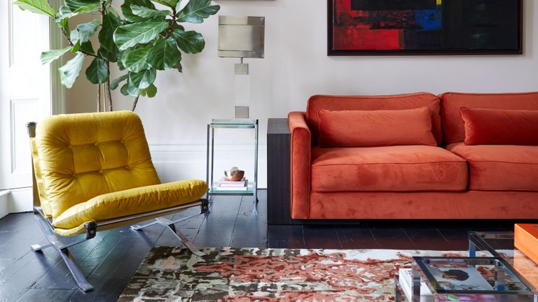 Livingetc-House-Tour-Modern-Home-Living-Room-Orange-Sofa