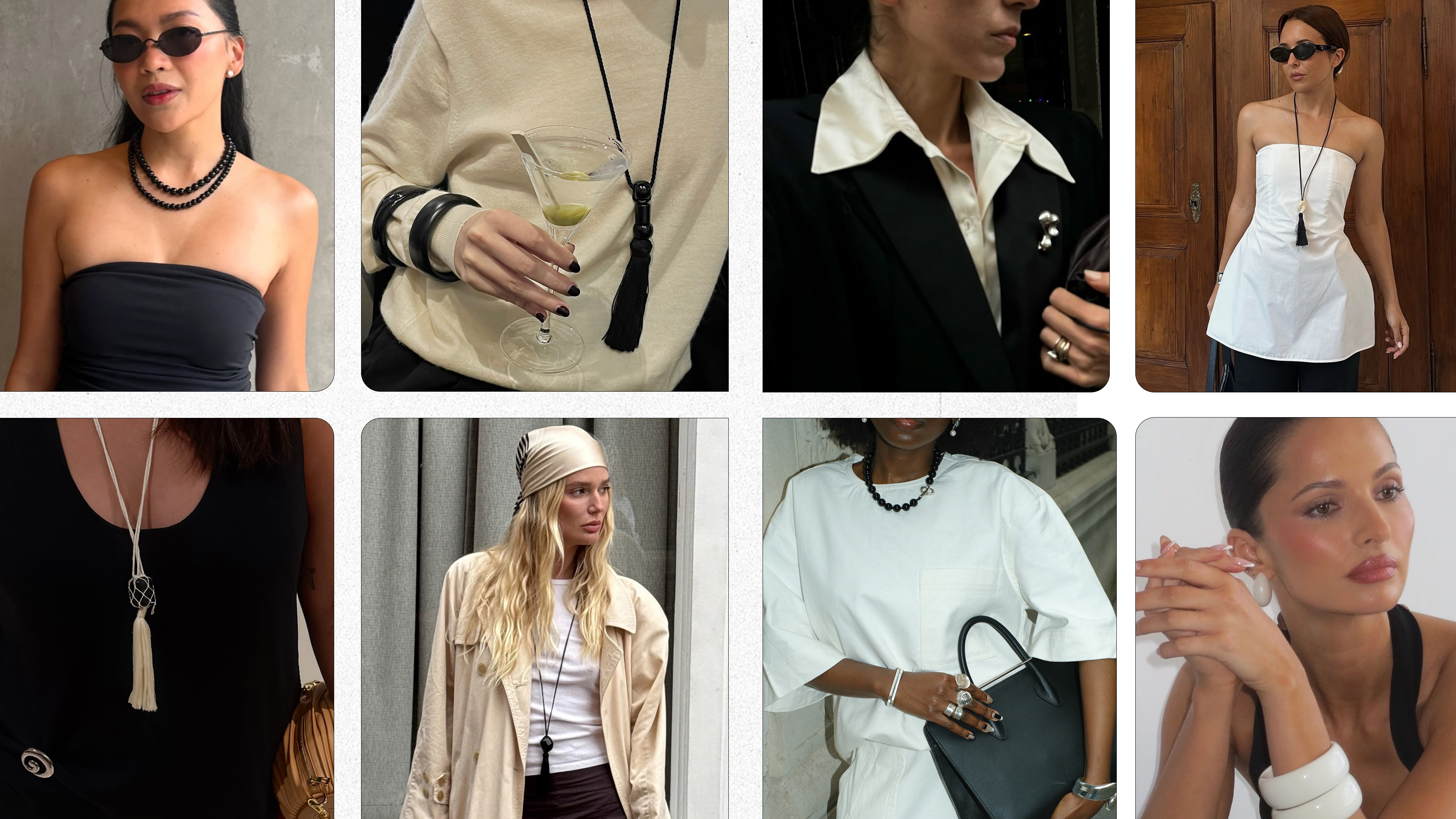jewelry trends summer 2025 shown in a collage of photos of women
