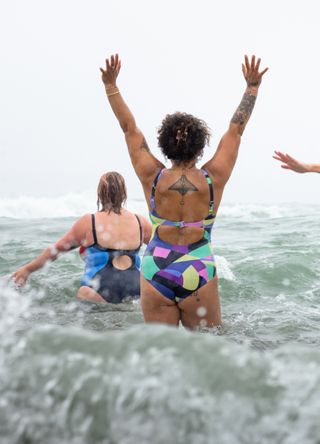 Women wild swimming