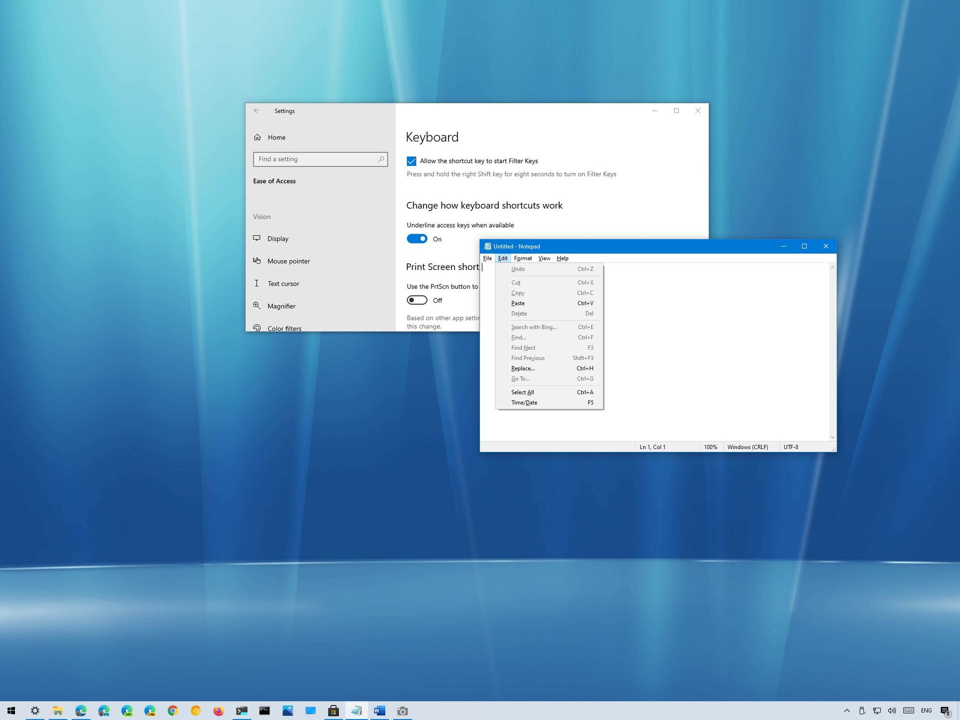 How to enable and use the Alt-Underline keyboard shortcut on Windows 10 ...