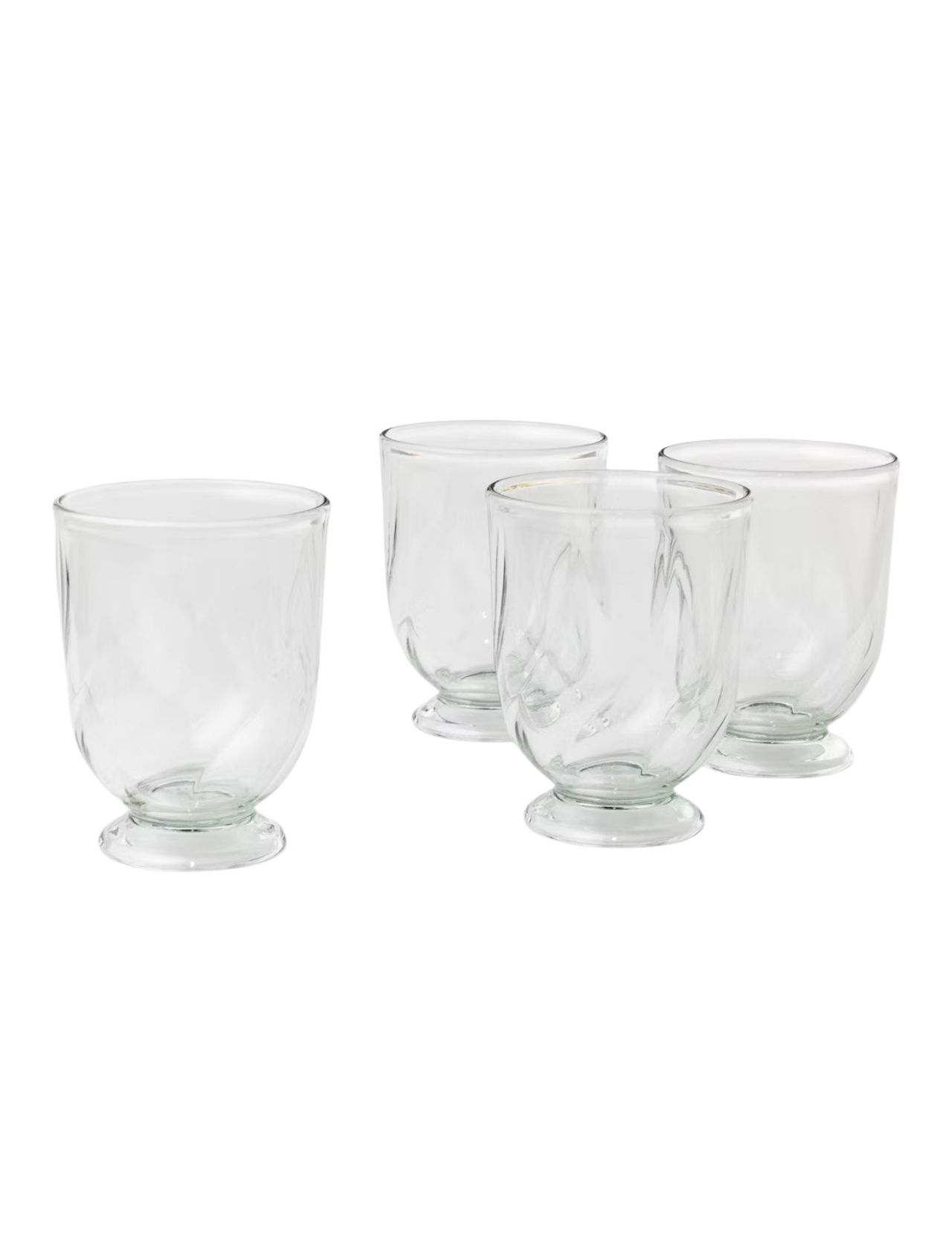 4pk Footed Clear Goblets