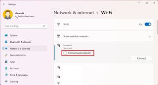 Windows 11 disable Wi-Fi auto connect