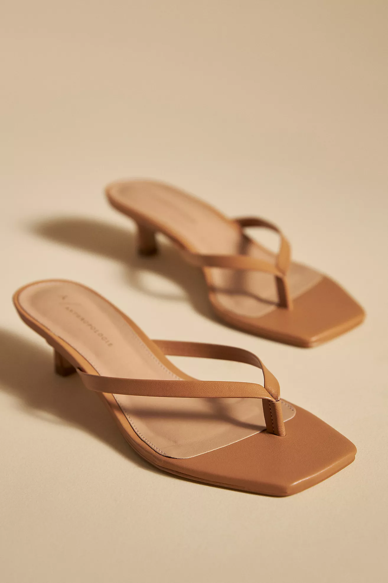 By Anthropologie Thong Kitten Heels
