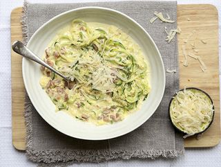 Spiral Provencal tart with Parmesan sauce and caper berries