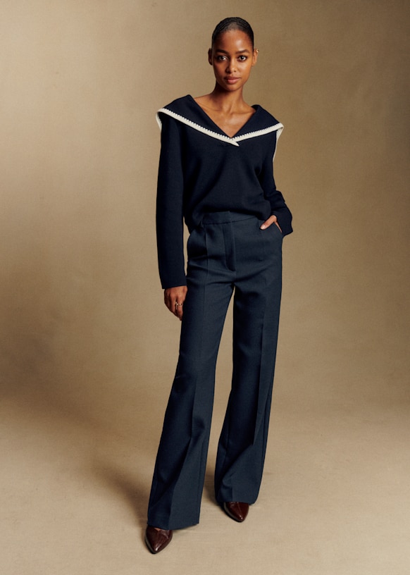 Matheo Trousers - Navy - Recycled Polyester - S&amp;eacute;zane