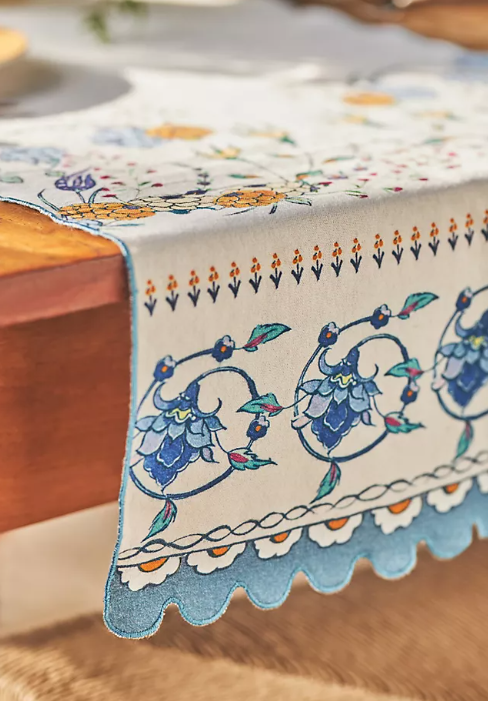 Anthropologie table runner.